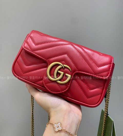 구찌 476433 GG 마몬트 마틀라세 숄더백 슈퍼 미니