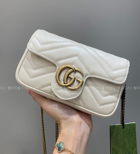 구찌 476433 GG 마몬트 마틀라세 숄더백 슈퍼 미니