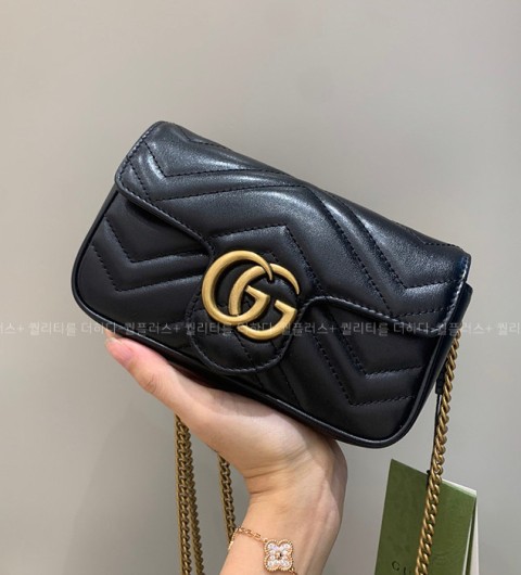 구찌 476433 GG 마몬트 마틀라세 숄더백 슈퍼 미니