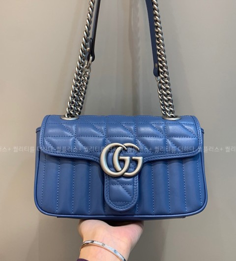 구찌 446744 GG 마몬트 마틀라세 숄더백 미니