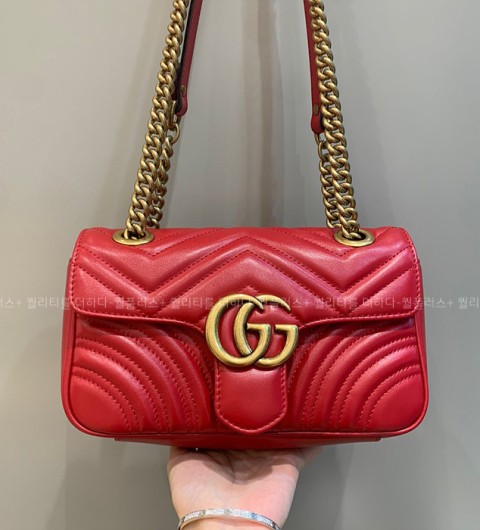 구찌 446744 GG 마몬트 마틀라세 숄더백 미니