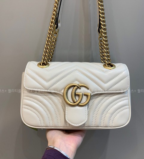 구찌 446744 GG 마몬트 마틀라세 숄더백 미니