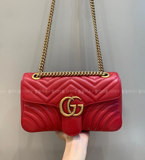 구찌 443497 GG 마몬트 마틀라세 숄더백 스몰