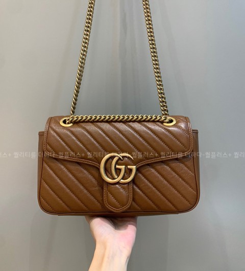 구찌 443497 GG 마몬트 마틀라세 숄더백 스몰