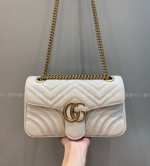 구찌 443497 GG 마몬트 마틀라세 숄더백 스몰