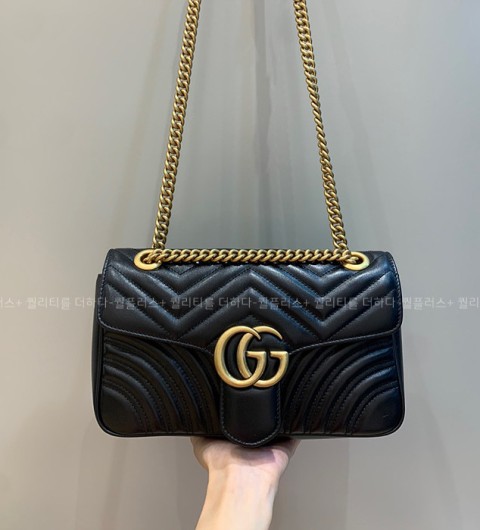 구찌 443497 GG 마몬트 마틀라세 숄더백 스몰