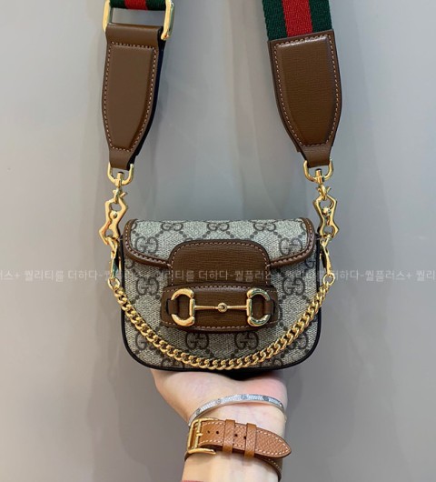 구찌 699760 1955 홀스빗 스트랩 지갑 숄더 백