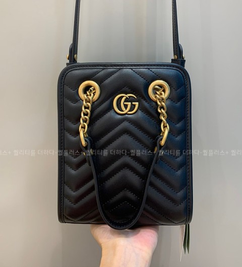 구찌 696123 GG 마몬트 마틀라세 크로스백 미니