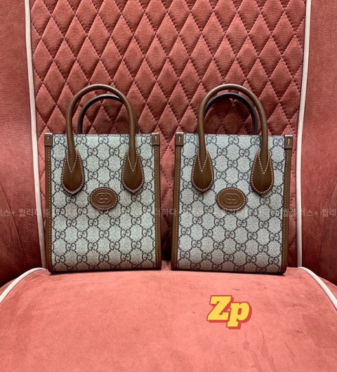 구찌 671623 인터로킹 G 토트백 미니