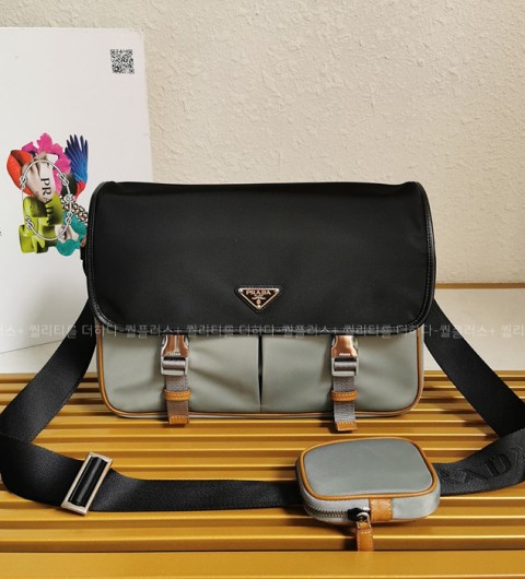프라다 2VD768 리나일론 사피아노 메신저백 남성용