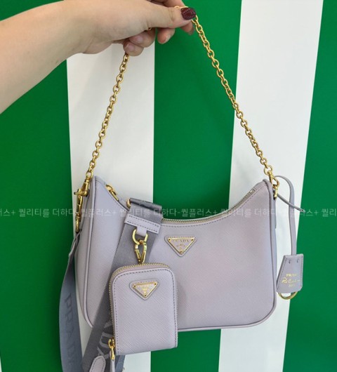 프라다 1BH204 테수토 체인 스트랩 호보백