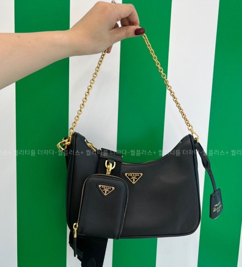 프라다 1BH204 테수토 체인 스트랩 호보백