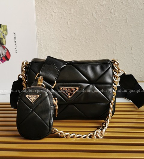 프라다 1BD292 퀄팅 패치워크 시스템 크로스백