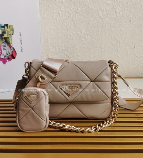 프라다 1BD292 퀄팅 패치워크 시스템 크로스백