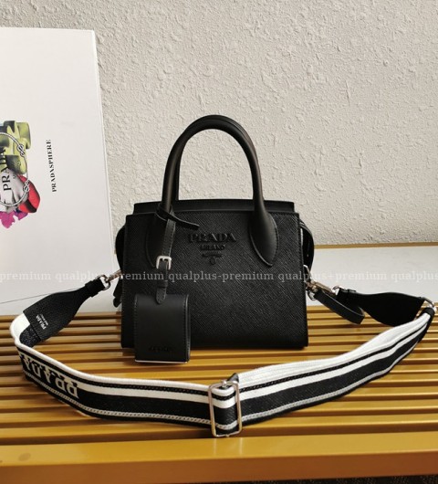 프라다 1BA269 모노크롬 사피아노 숄더백 미니