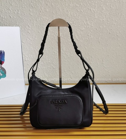 프라다 1BC123 나일론 호보백