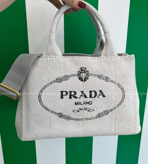 프라다 1BG439 앨러배스터 로고 카나파 토트백
