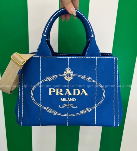프라다 1BG439 앨러배스터 로고 카나파 토트백