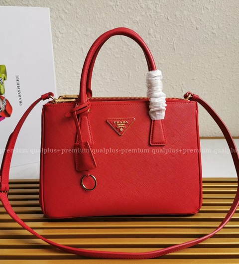 프라다 1BA863 더블집 사피아노 럭스 핸드백