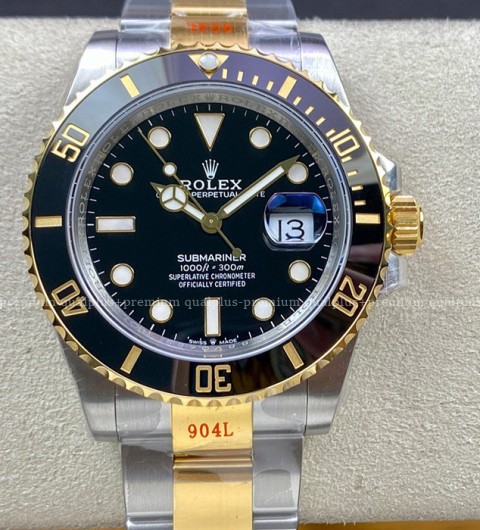 [프리미엄] 롤렉스 서브마리너 데이트 126613LB 18K 옐로우골드 도금 블랙 세라믹 콤비 흑콤 신형 41mm 로렉스