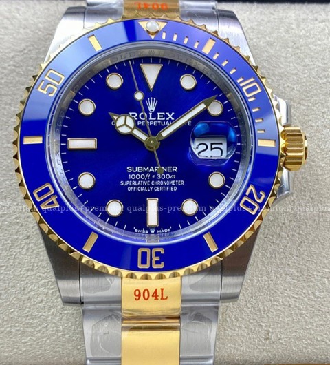 [프리미엄]롤렉스 서브마리너 데이트 126613LB 18K 옐로우골드 도금 블루 세라믹 콤비 청콤 신형 41mm 로렉스
