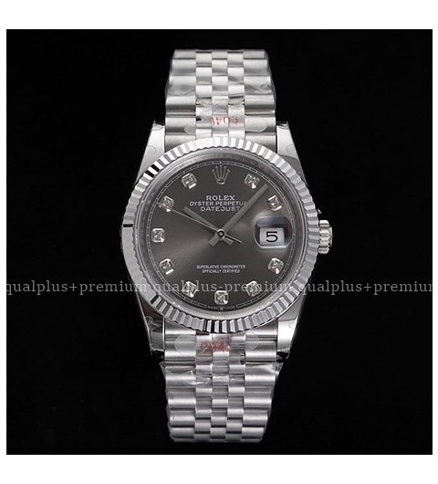 로렉스 데이저스트 36mm 신형 126234 그레이다이얼 10P 다이아몬드 인덱스 쥬빌레 브레이슬릿 롤렉스