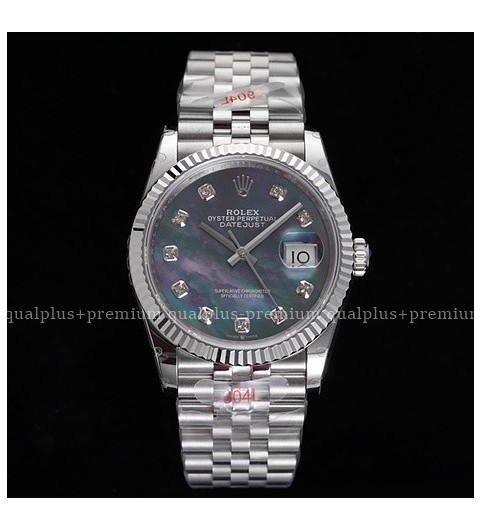 로렉스 데이저스트 36mm 신형 126234 그레이 MOP 다이얼 10P 다이아몬드 인덱스 쥬빌레 브레이슬릿 롤렉스