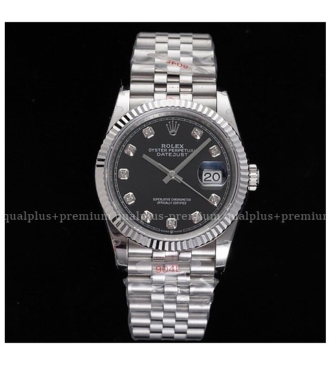 로렉스 데이저스트 36mm 신형 126234 블랙다이얼 10P 다이아몬드 인덱스 쥬빌레 브레이슬릿 롤렉스