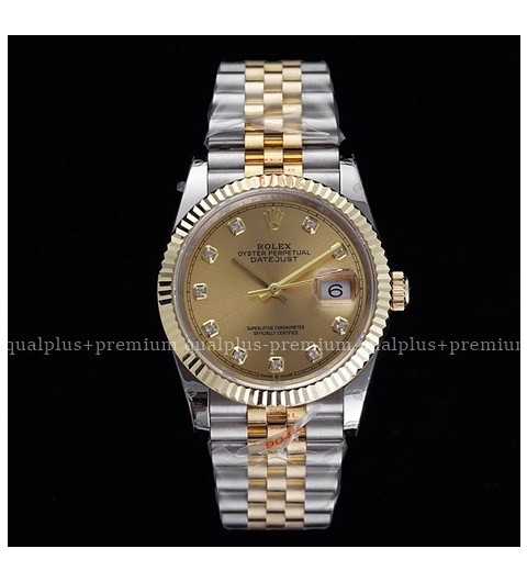 로렉스 데이저스트 36mm 신형 126233 18K 옐로우골드 콤비 (도금/포금) 골드다이얼 10P 다이아인덱스 쥬빌레브레이슬릿 롤렉스