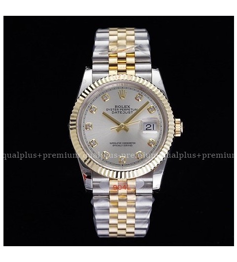 로렉스 데이저스트 36mm 신형 126233 18K 옐로우골드 콤비 (도금/포금) 실버다이얼 10P 다이아인덱스 쥬빌레브레이슬릿 롤렉스