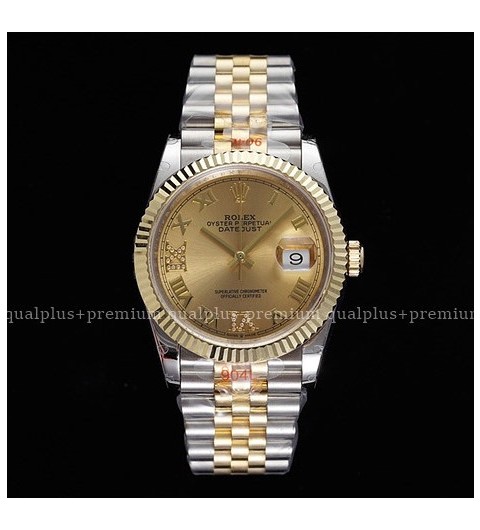로렉스 데이저스트 36mm 신형 126233 18K 옐로우골드 콤비 (도금/포금) 골드다이얼 다이아몬드 로만인덱스 쥬빌레브레이슬릿 롤렉스