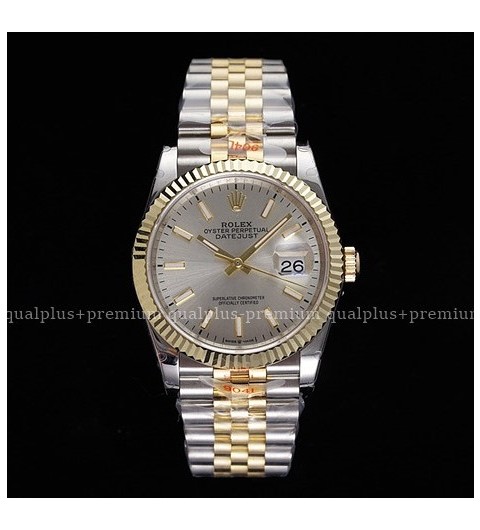 로렉스 데이저스트 36mm 신형 126233 18K 옐로우골드 콤비 (도금/포금) 실버다이얼 바 인덱스 쥬빌레브레이슬릿 롤렉스