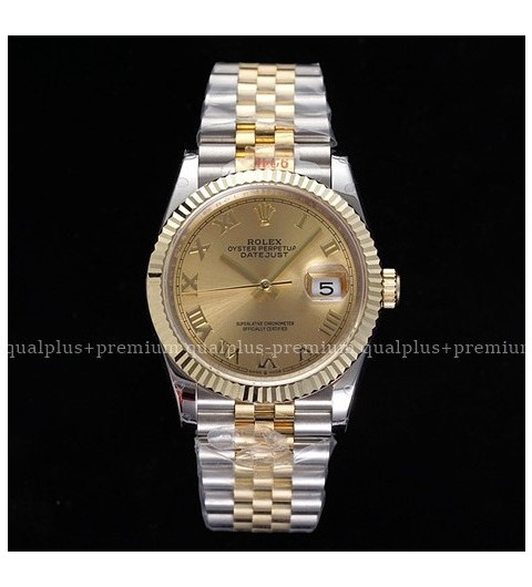 로렉스 데이저스트 36mm 신형 126233 18K 옐로우골드 콤비 (도금/포금) 골드다이얼 로만인덱스 쥬빌레브레이슬릿 롤렉스