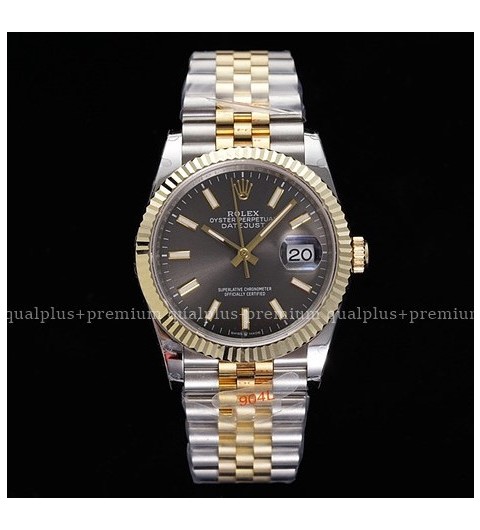 로렉스 데이저스트 36mm 신형 126233 18K 옐로우골드 콤비 (도금/포금) 그레이다이얼 바 인덱스 쥬빌레브레이슬릿 롤렉스