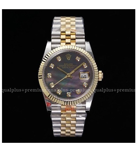 로렉스 데이저스트 36mm 신형 126233 18K 옐로우골드 콤비 (도금/포금) 그레이 MOP 다이얼 10P 다이아인덱스 쥬빌레브레이슬릿 롤렉스