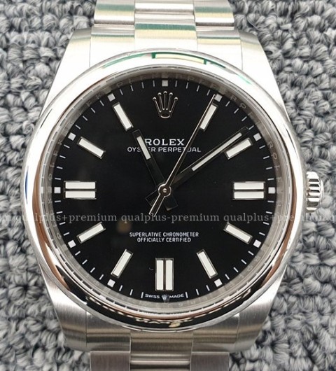 [국내배송] 로렉스 오이스터 퍼페츄얼41 124300 블랙 롤렉스