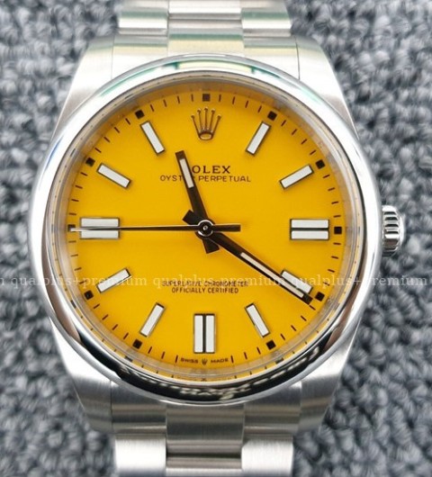 [국내배송] 로렉스 오이스터 퍼페츄얼41 124300 옐로우 롤렉스