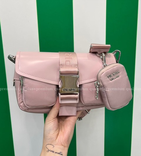 프라다 1BD295 나일론 브러시드 가죽 숄더백