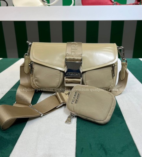 프라다 1BD295 나일론 브러시드 가죽 숄더백