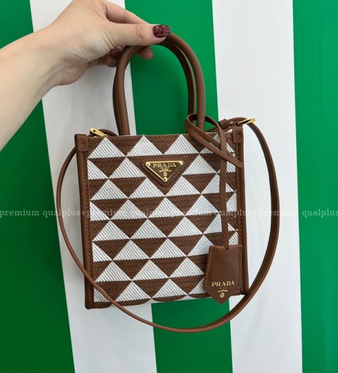 프라다 1BA355 심볼 로고 미니 토트 탑핸들백