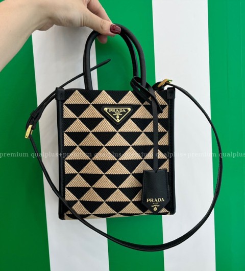 프라다 1BA355 심볼 로고 미니 토트 탑핸들백