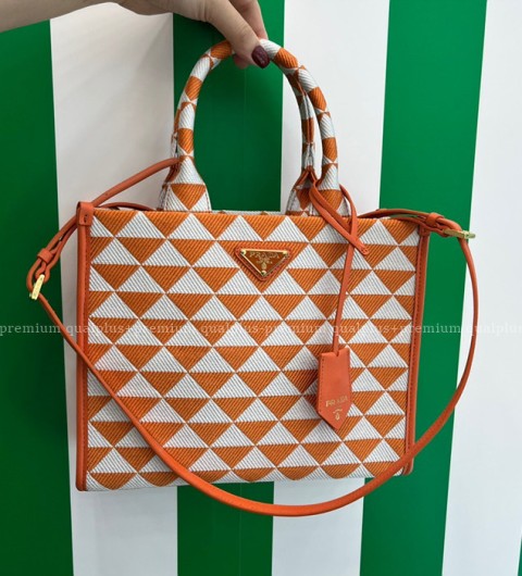 프라다 1BA354 심볼 로고 스몰 토트 탑핸들백