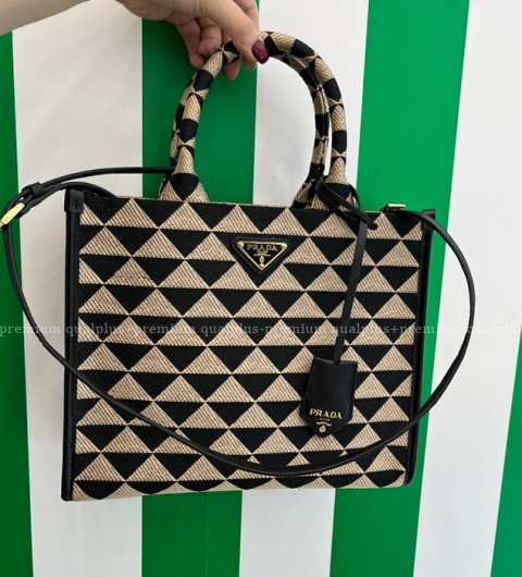 프라다 1BA354 심볼 로고 스몰 토트 탑핸들백