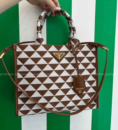 프라다 1BA354 심볼 로고 스몰 토트 탑핸들백