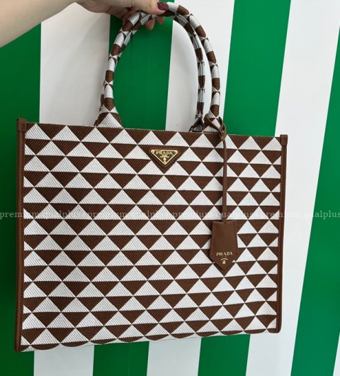 프라다 1BA356 심볼 로고 라지 토트 탑핸들백