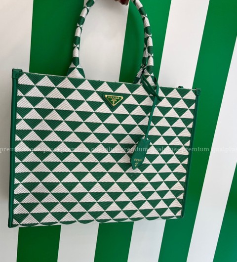 프라다 1BA356 심볼 로고 라지 토트 탑핸들백