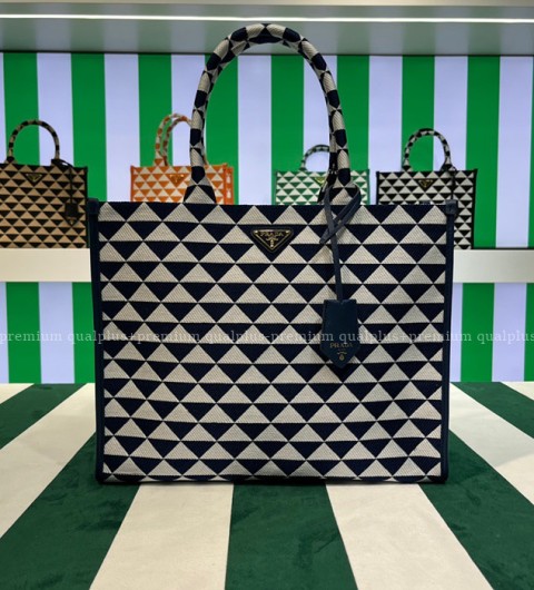 프라다 1BA356 심볼 로고 라지 토트 탑핸들백