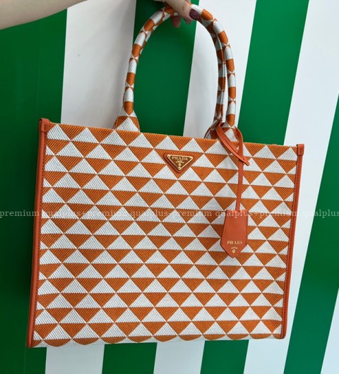 프라다 1BA356 심볼 로고 라지 토트 탑핸들백