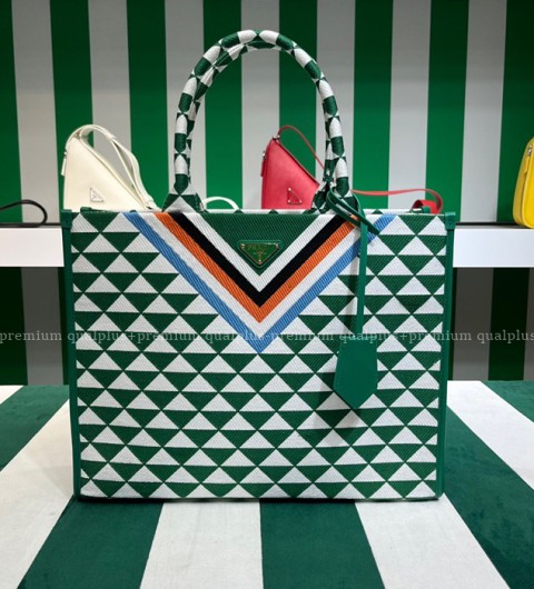 프라다 1BA356 심볼 로고 라지 토트 탑핸들백