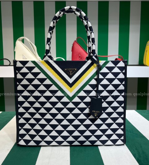 프라다 1BA356 심볼 로고 라지 토트 탑핸들백